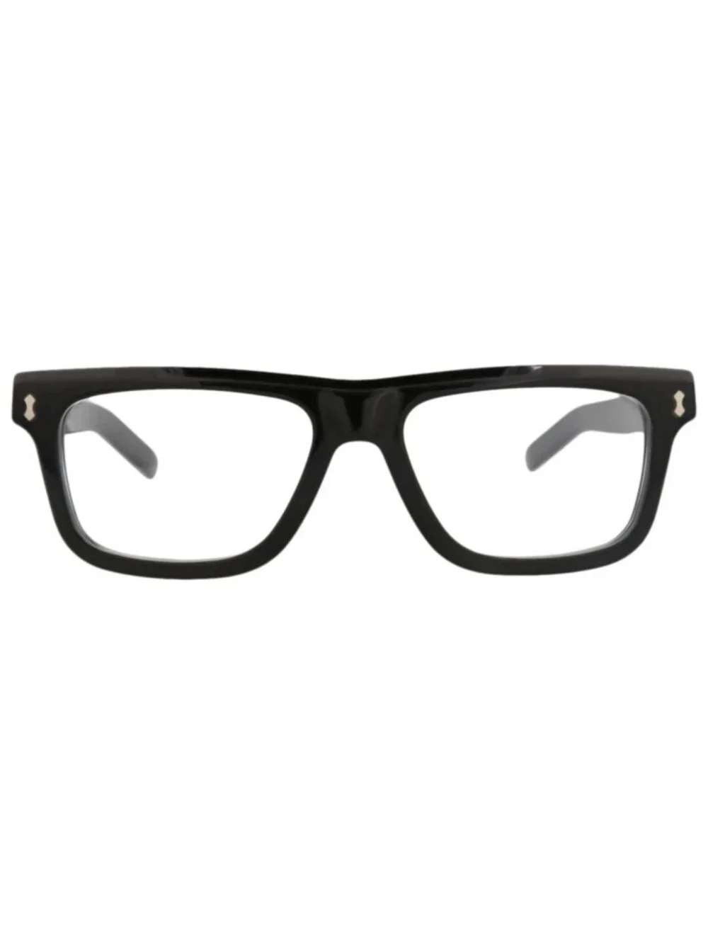 New Gucci Women's Eyeglasses Square Rectangle Recycled Acetate Frame Mens Black